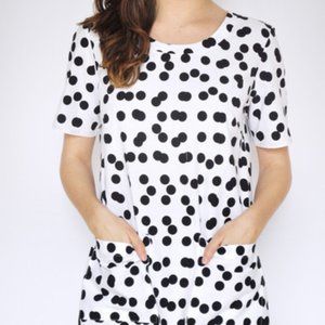 Dusen Dusen Double Dot Tee Dress XS
